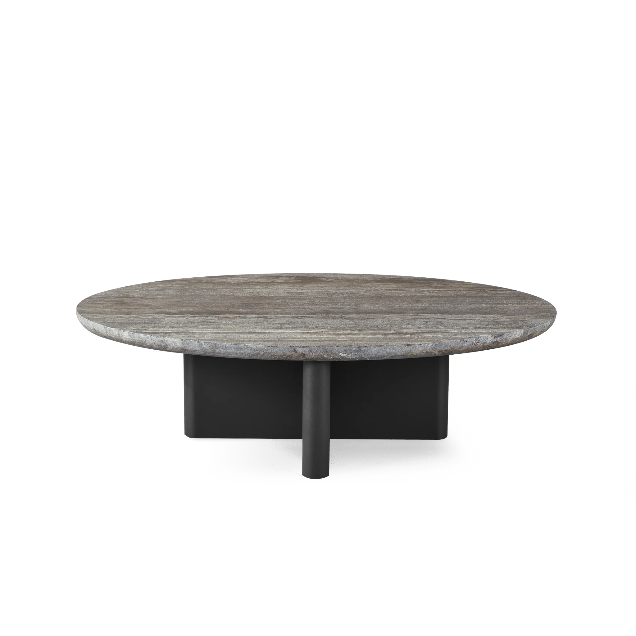 Victoria Aluminum Oval Stone Coffee Table - Image 3
