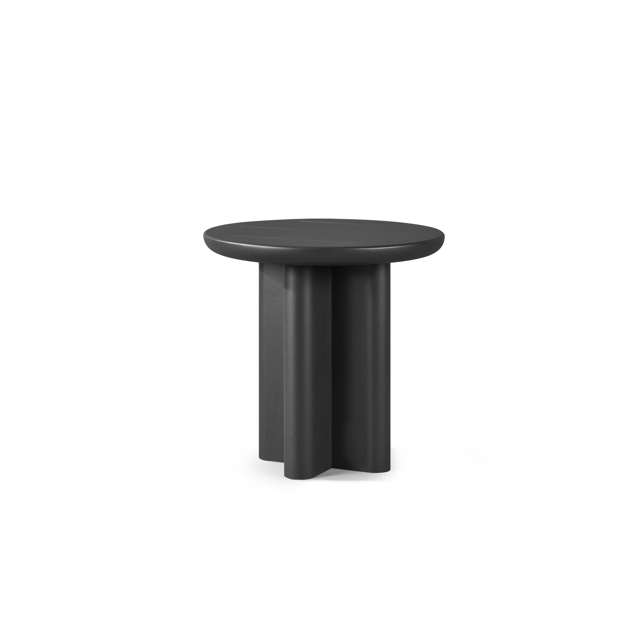 Victoria Aluminum Round Slatted Side Table - Image 4