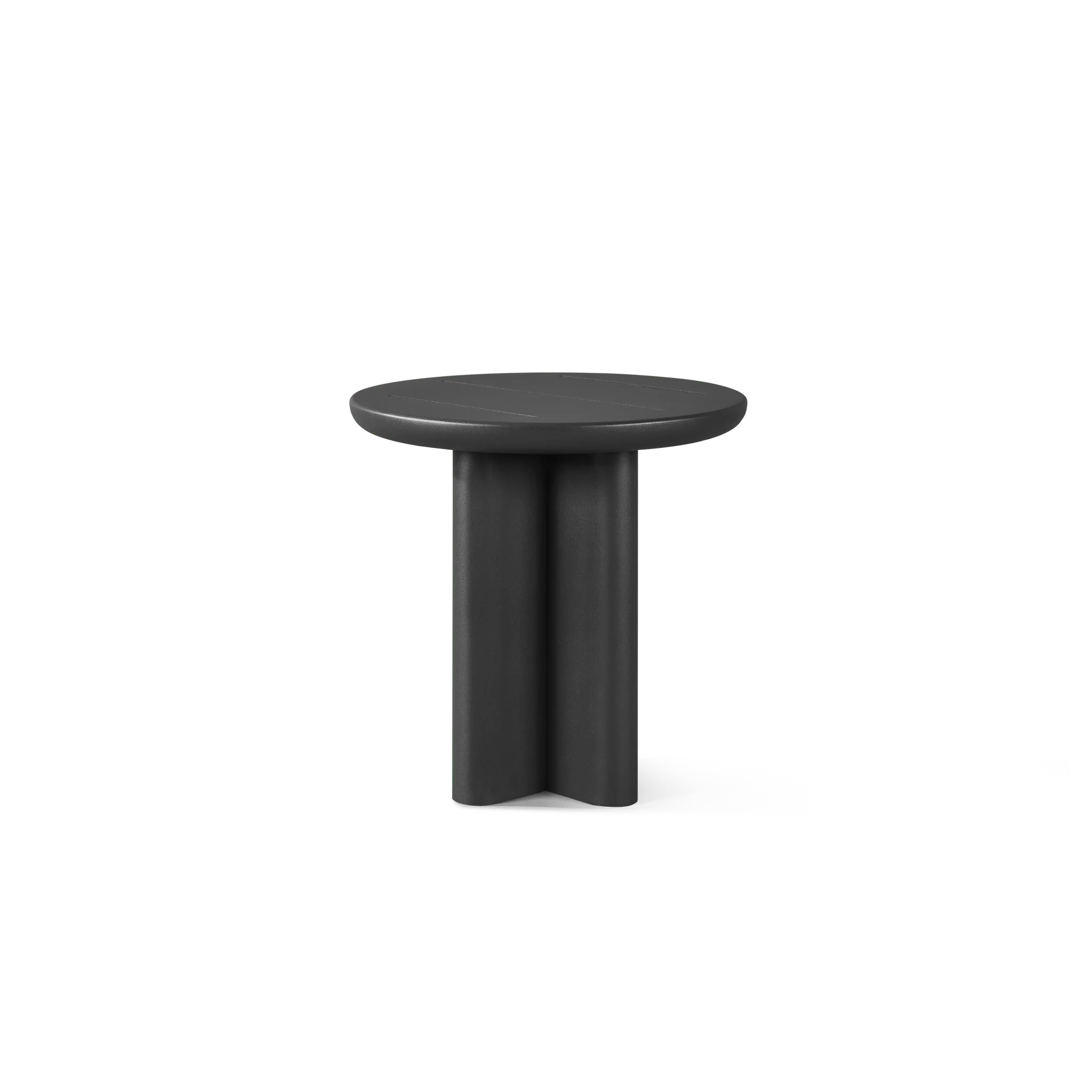 Victoria Aluminum Round Slatted Side Table - Image 5