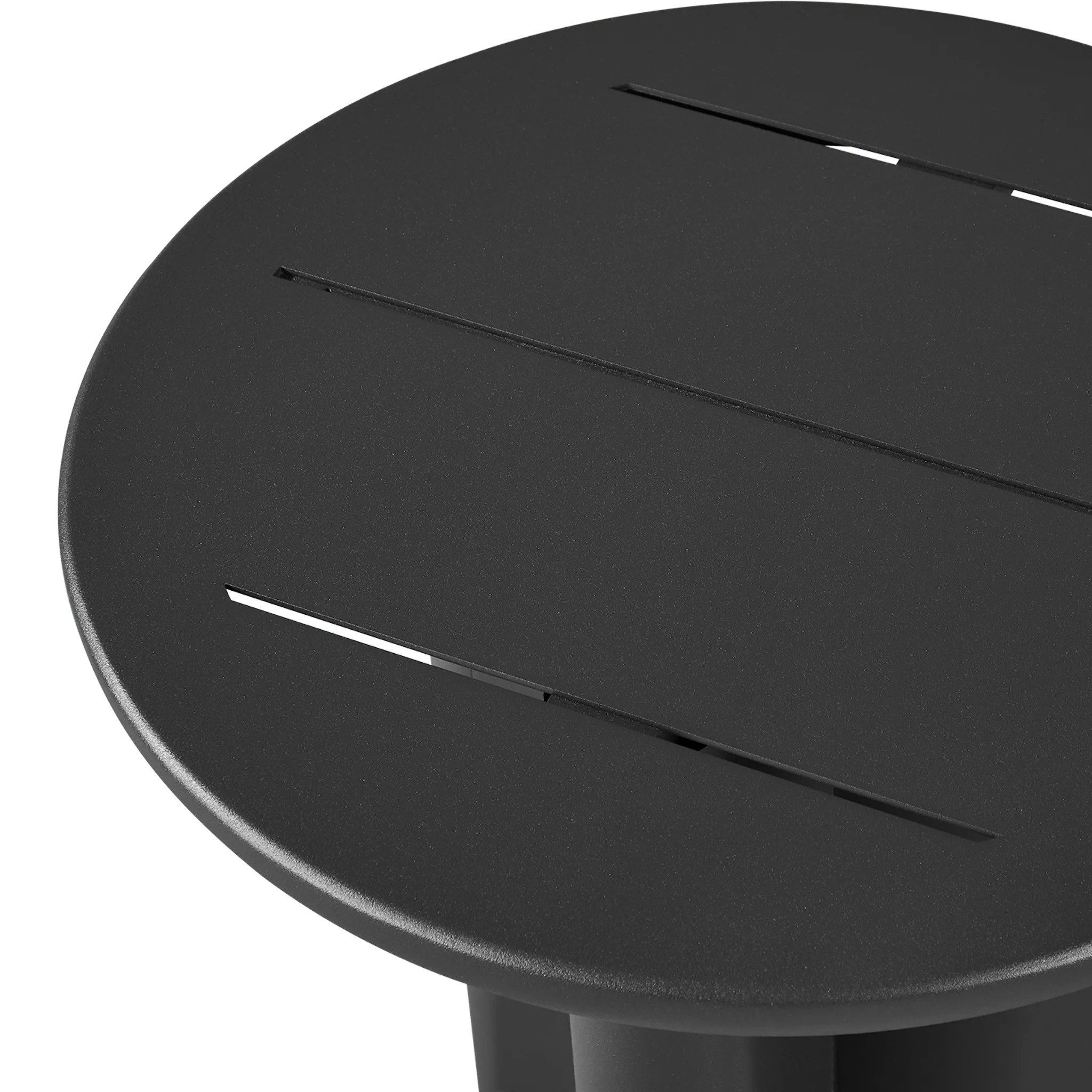 Victoria Aluminum Round Slatted Side Table - Image 6