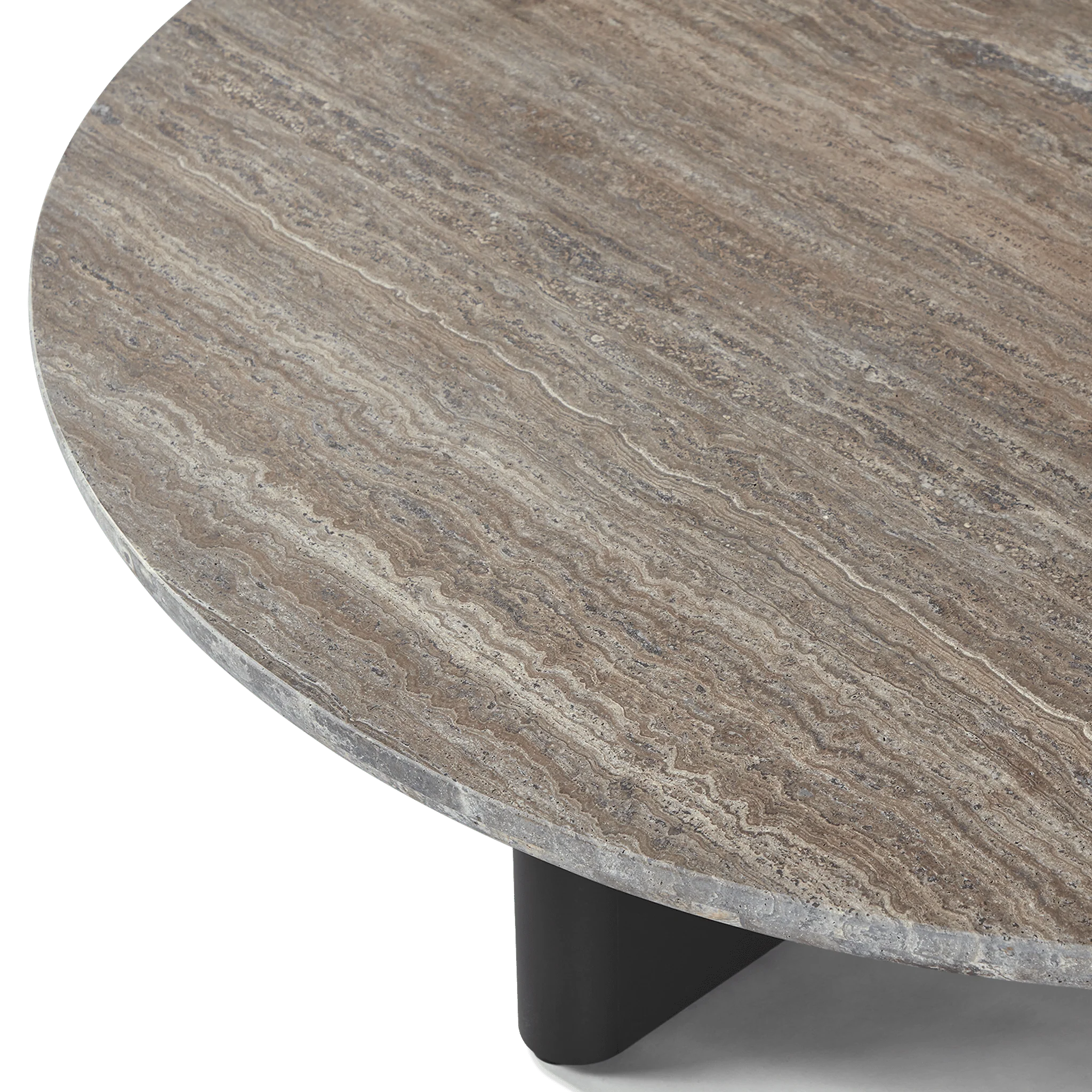 Victoria Aluminum Round Stone Coffee Table - Image 6