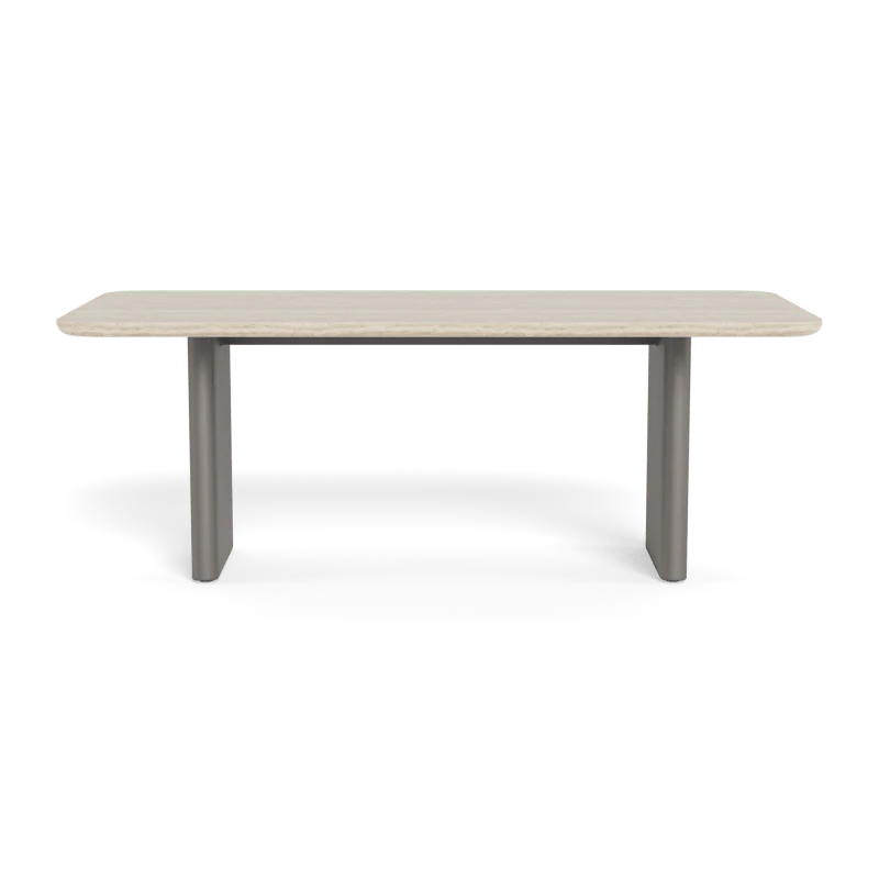 Victoria Aluminum Stone Dining Table 81" - Image 10