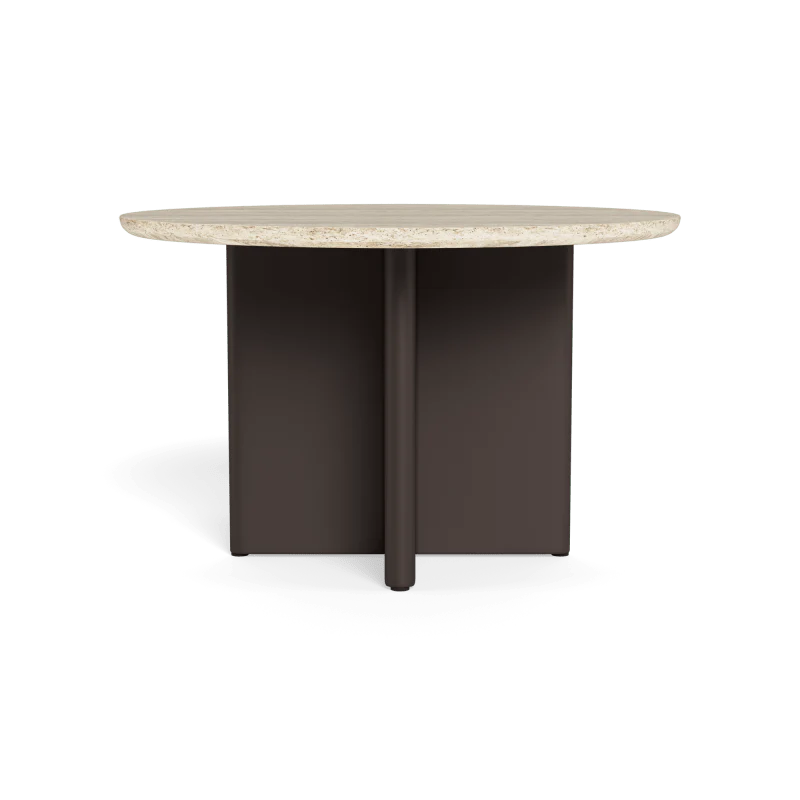 Victoria Aluminum Stone Round Dining Table 48" - Image 6