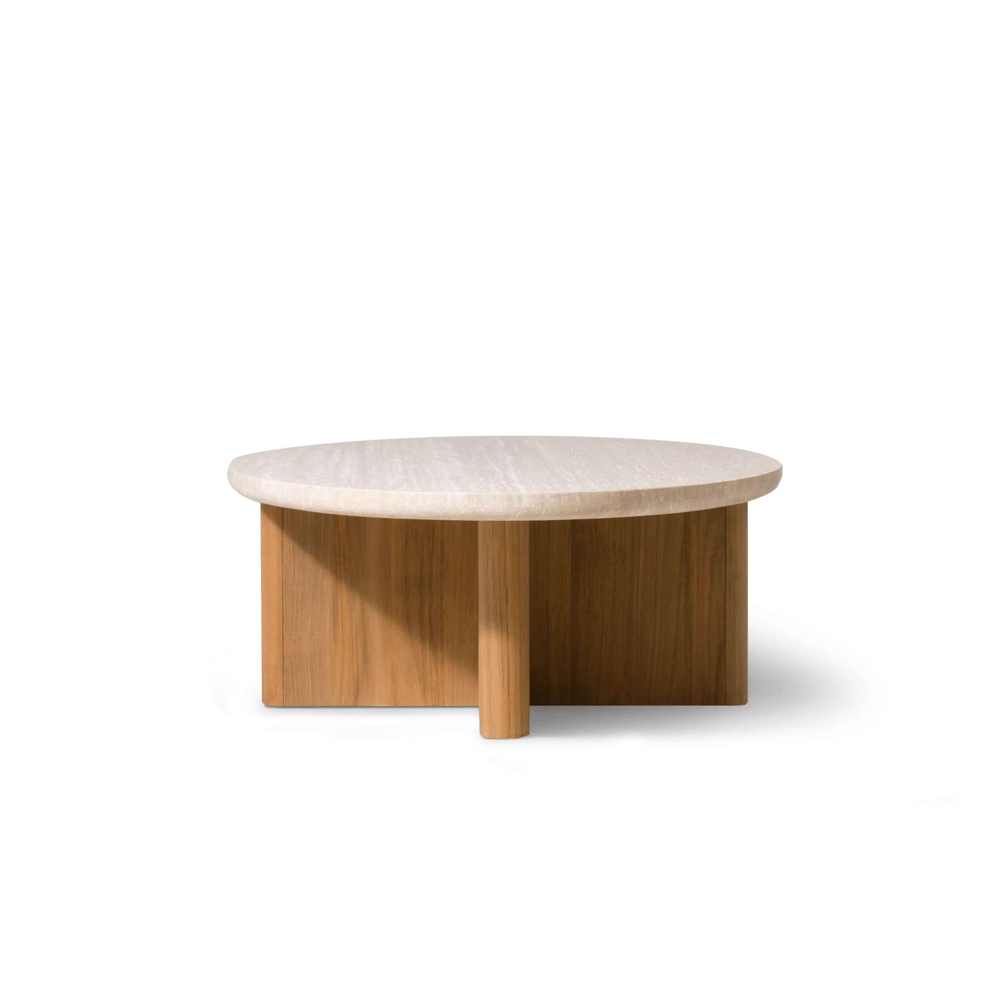 Victoria Teak Oval Stone Coffee Table - Image 4